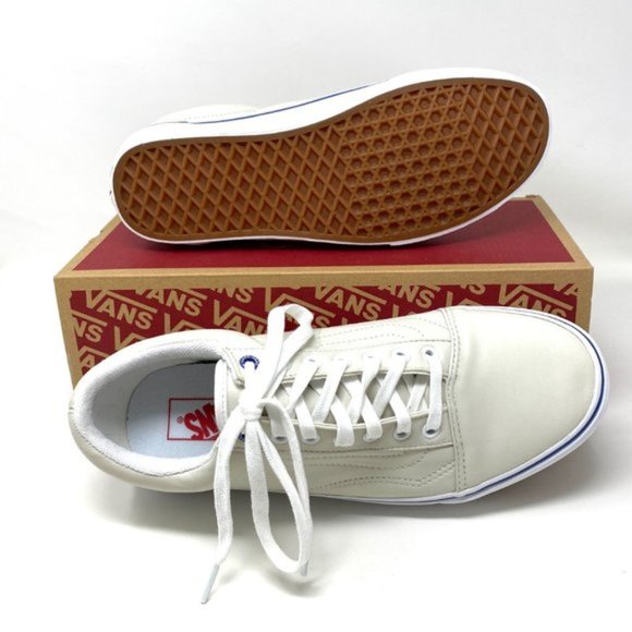 💖MEGA SALE💖VANS Old Skool Butter Leather White Shoes Women's VN0A4U3B2NU - Picture 2 of 9